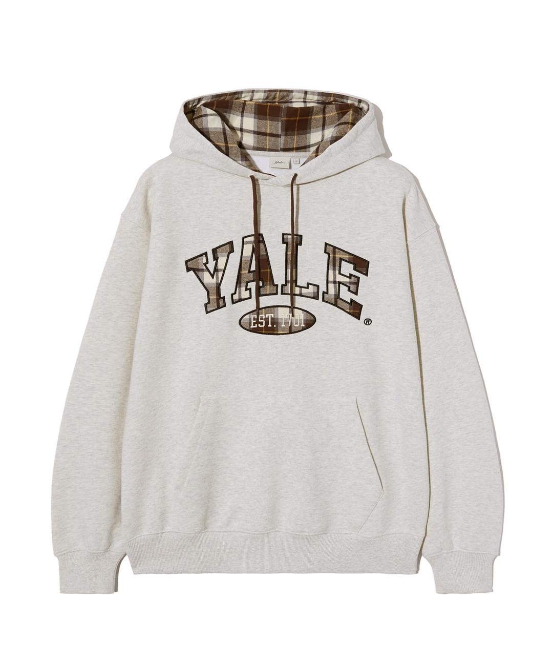 [11/28 예약발송] 체크 투톤아치 후드_오트밀