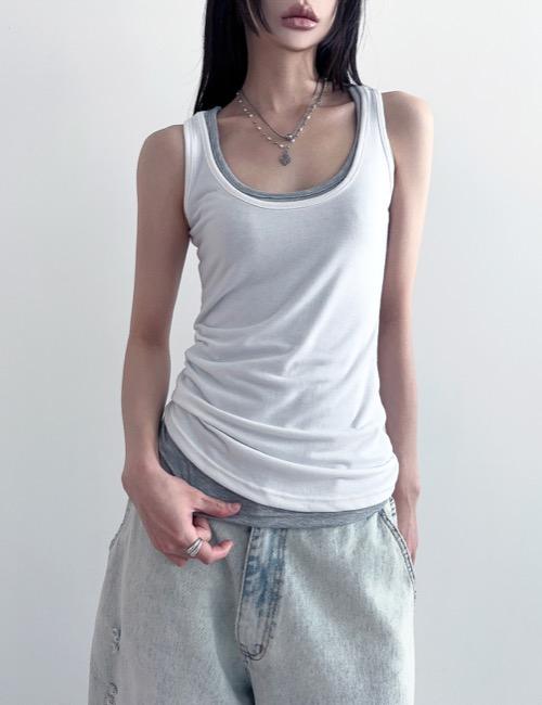 deep round rayon sleeveless