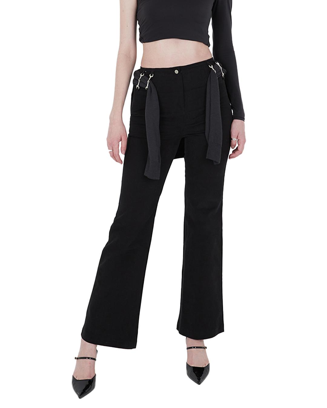 LOOP BOOTCUT PANTS / BLACK