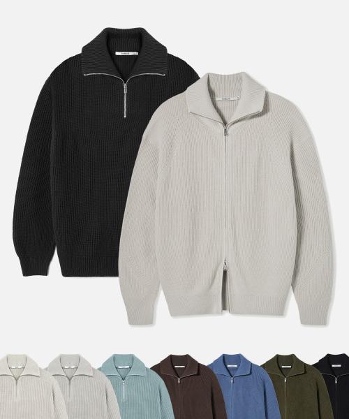 [하프집업 OR 풀집업] 워셔블 하찌니트_10 COLOR