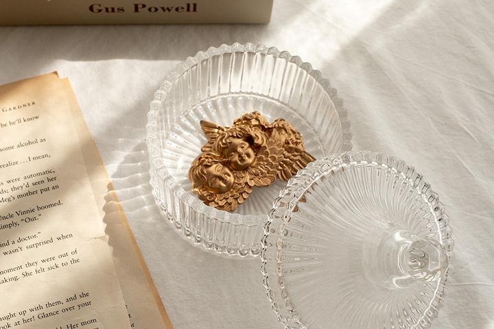 라인 라운드 크리스탈 악세사리 보석함