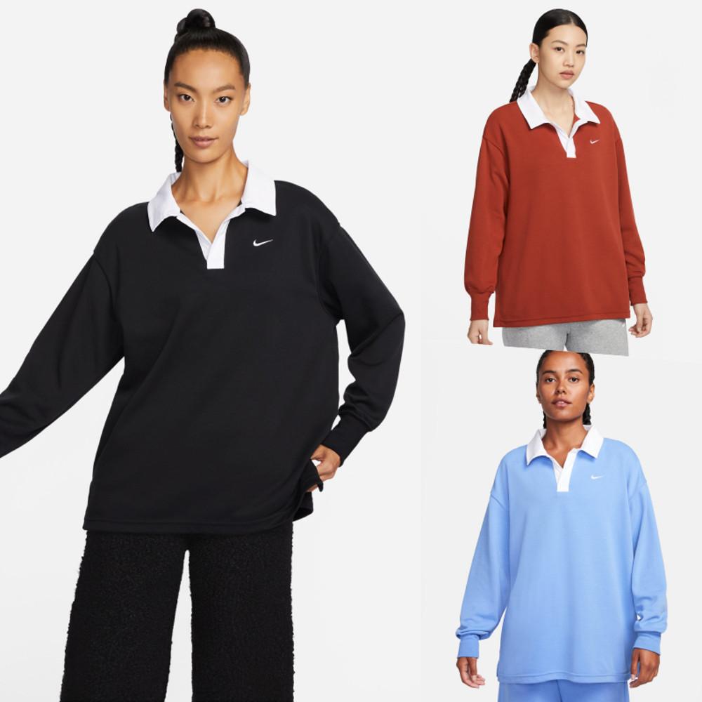 나이키 우먼스 카라 긴팔티 FB8721-010 FB8721-450 FB8721-832