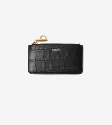 로킹 홀스 지퍼 카드 케이스​ (블랙) - 여성 | 공식 Burberry®