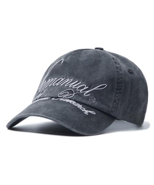 CURSIVE LOGO BALL CAP - WASHED CHARCOAL