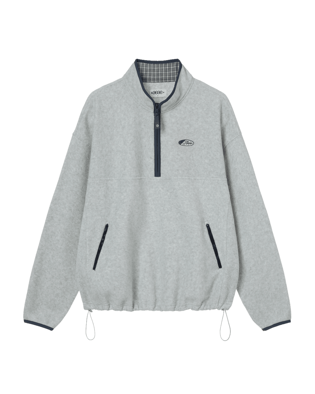 SYMBOL FLEECE ANORAK [LIGHT GREY]
