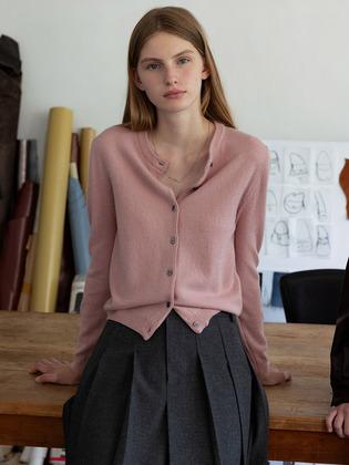 Wool 100% Round Knit Cardigan KK3AD3190_7B