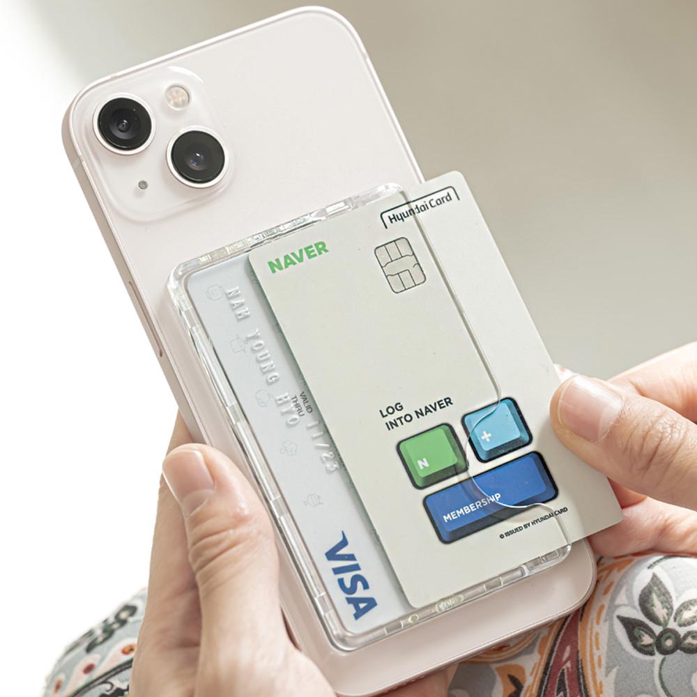 붐잉 맥세이프 카드지갑 케이스 투명 기본 마그네틱 포켓 아이폰 갤럭시 자석 카드수납