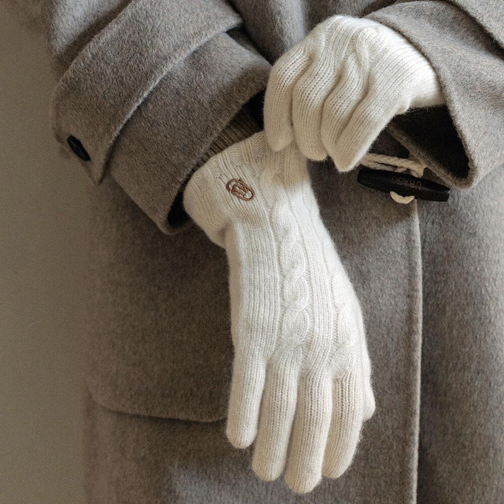 [선물포장] Snow wool cable glove_4colors
