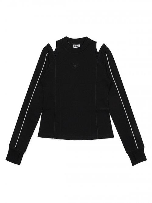 우먼스 슬림핏 하이넥 절개티셔츠(FF33TL02W_160)