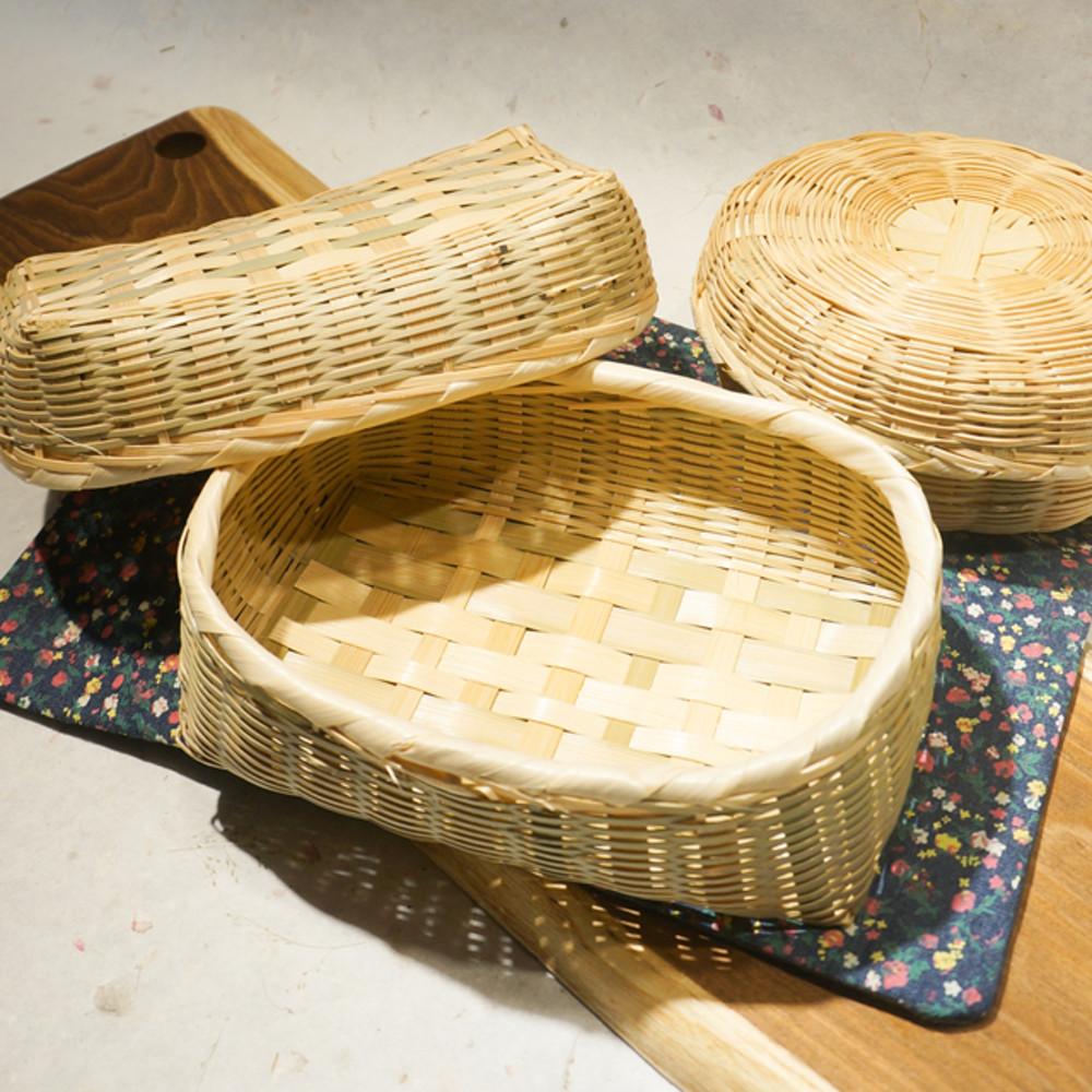 대나무 도시락 국내산 담양 죽세공품 소풍도시락 사각1