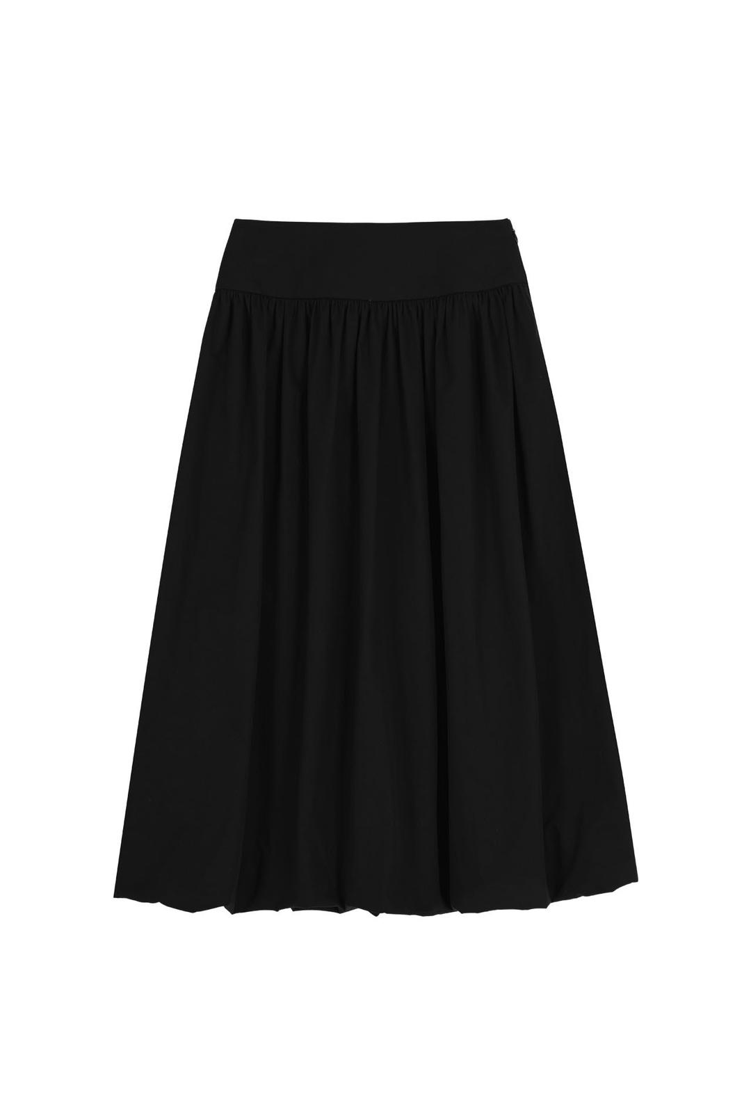 SHIRRING VOLUME SKIRT (BLACK)