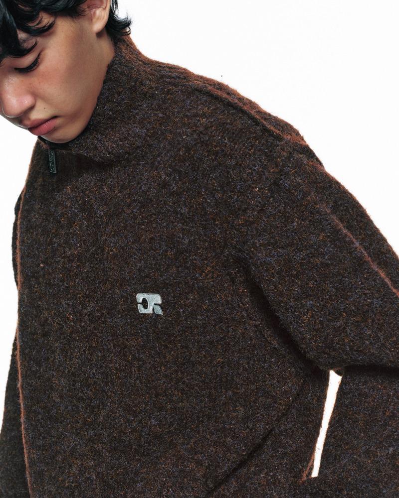 CENTAUR CALMING KINT ZIP-UP_BROWN