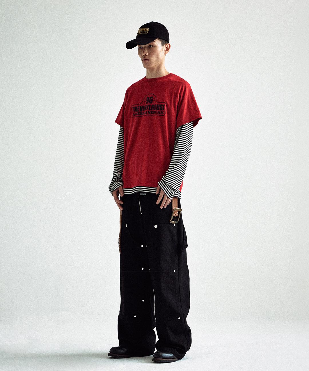 96 LAYERED LS TEE RED