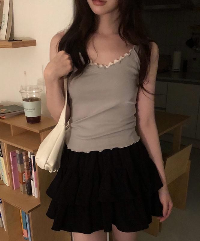 니어웨어 [S/S🌸]  레보 레이스 나시 (3color)/리본레이스나시/기본나시/레이어드/레이어드나시