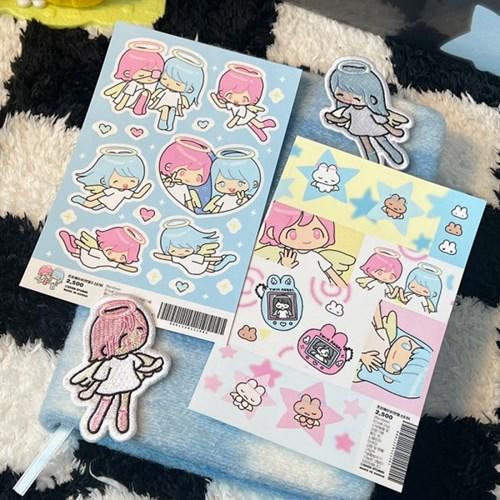 [자꾸자꾸] 트윈 베이비 엔젤 스티커 2종