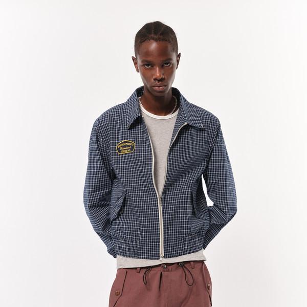 Bluesf two way checkered short blouson