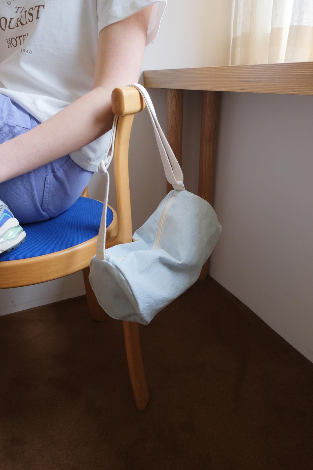 VINTAGE DENIM MINI BAG, LIGHT BLUE