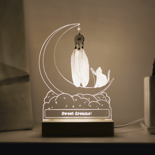 [당일발송✨] 드림캐쳐 구름달 고양이 무드등🌙