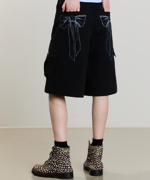 SM RIBBON PANTS(BLACK)