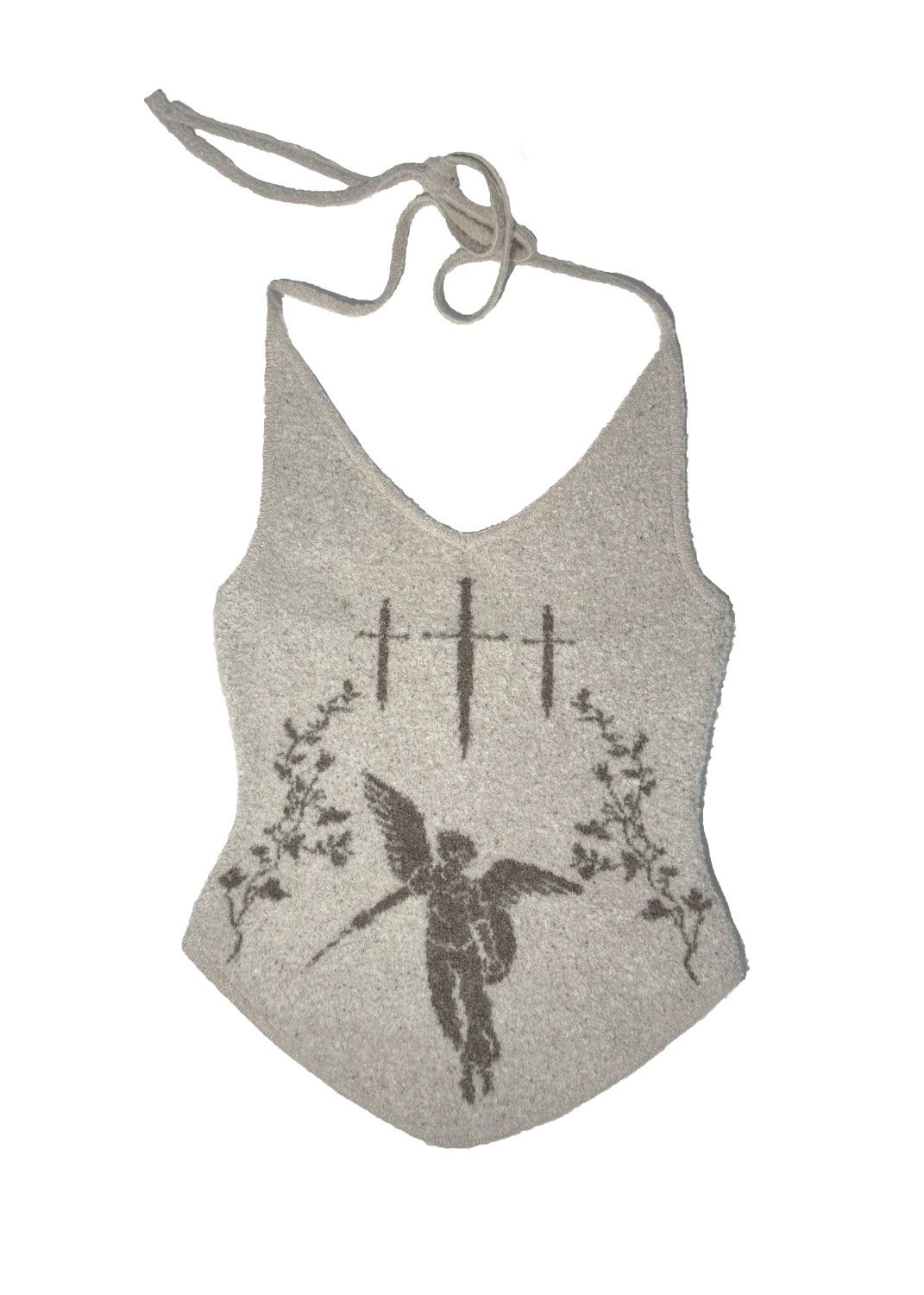 ANGEL KNITTED VEST OATMEAL