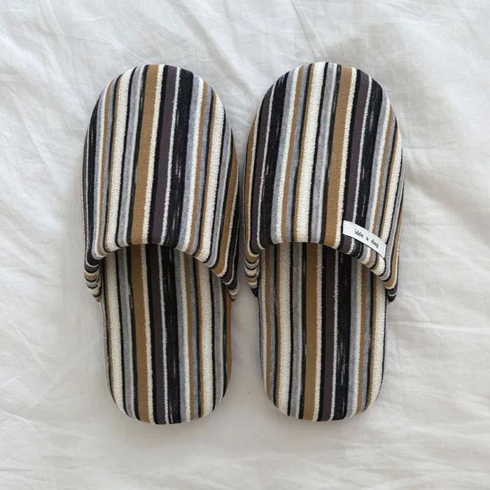 Multi Stripe Room Shoes / Khaki 룸슈즈