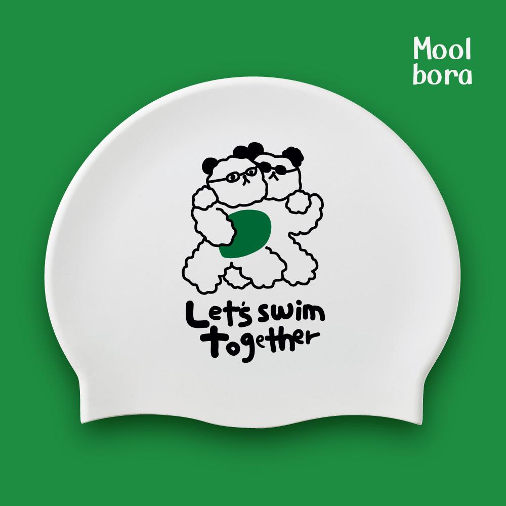 물보라 같이수영해 수모 수영모 실리콘 디자인 제작 귀여운 수린이 팬더 수친 우정템