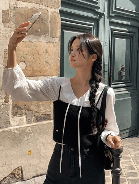 [made] 비앙 러플 프릴 카라 블라우스 (가을/간절기/신상/데일리/데일리룩)