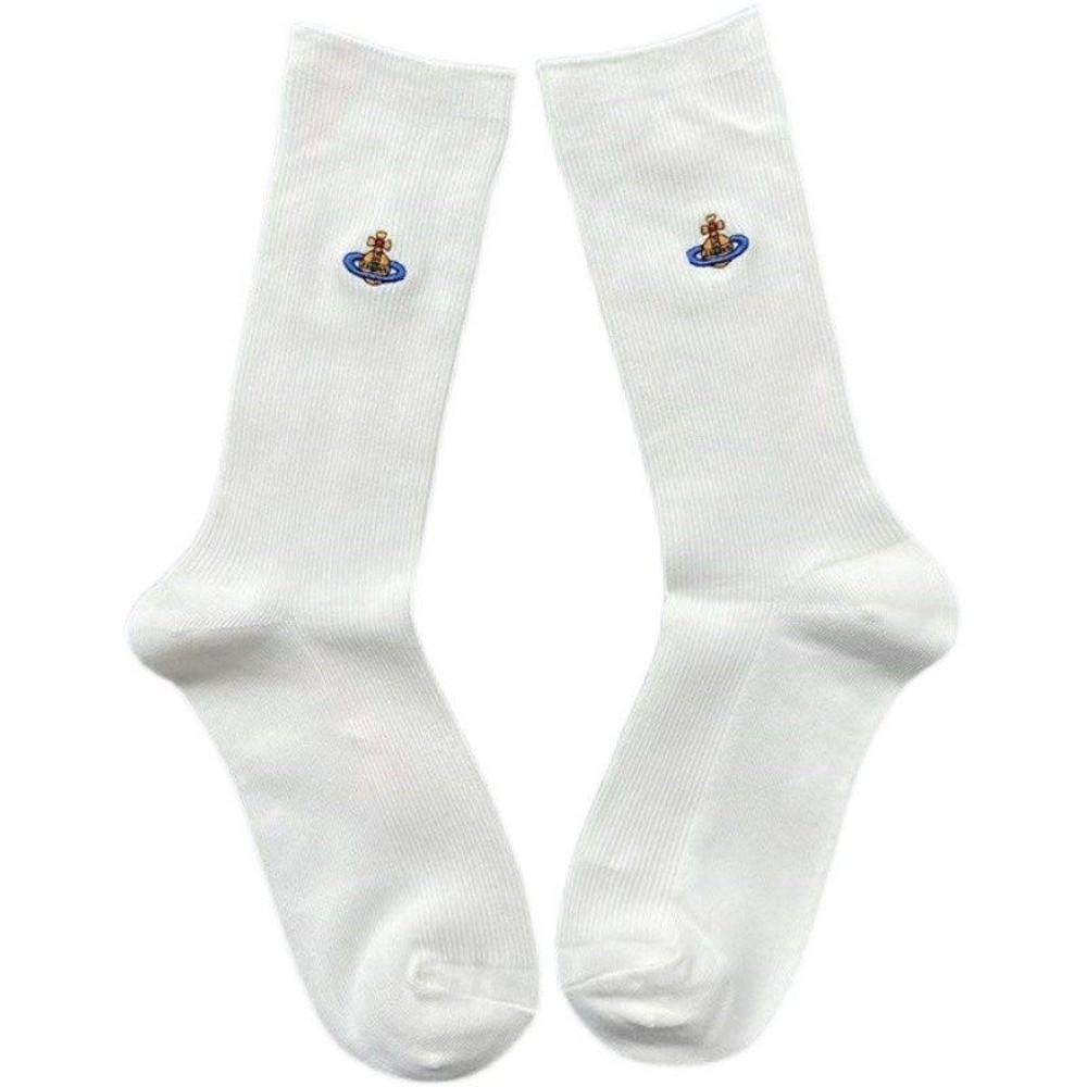 (국내배송)비비안웨스트우드 ORB 원포인트 무지 긴목양말