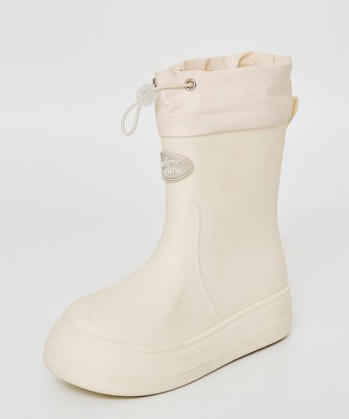 RC RE-RAIN SHIRRING BOOTS IVORY