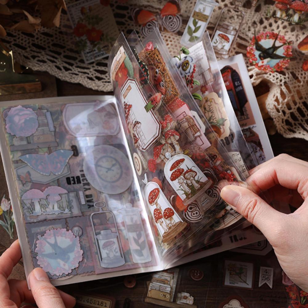 빈티지 다꾸 스티커북 20장 인스타 감성 다이어리꾸미기 레트로 키치 6공다이어리 꾸미기