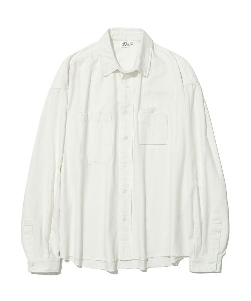 파르티멘토(PARTIMENTO)  오버사이즈 워크 셔츠 화이트 - 사이즈 & 후기 | 무신사