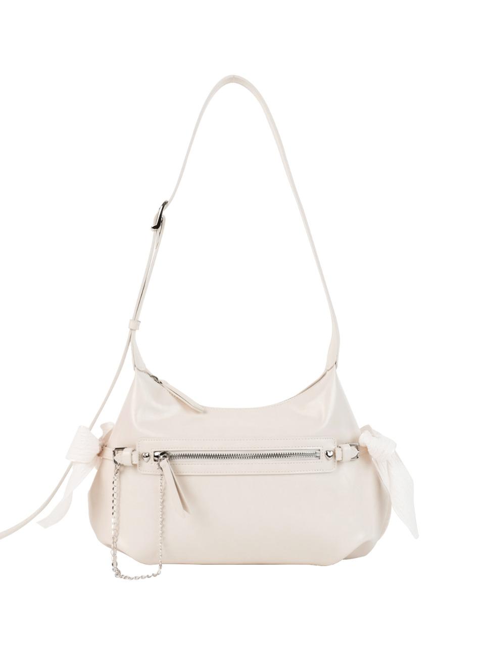 [2/1 순차배송 시작] Belted ribbon bag_cream