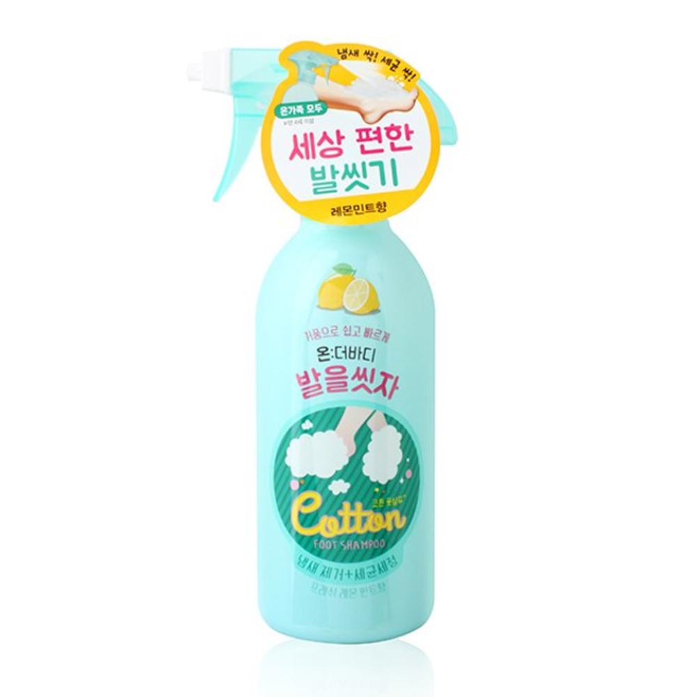 온더바디 발을 씻자 프레쉬 레몬 민트 코튼 풋샴푸 385ml