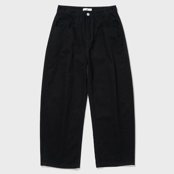 리플렉트 커브드 팬츠 [블랙]