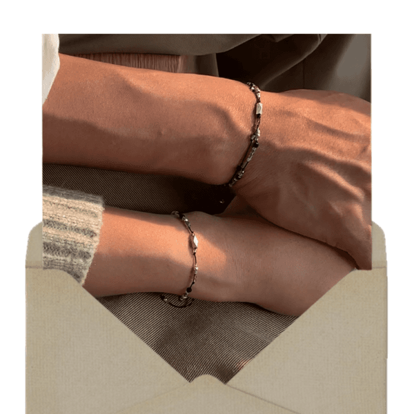 긍정의 힘, couple line bracelets