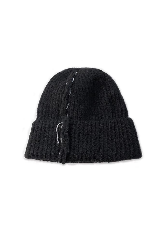 [nought] Seam Out Hand Stitch Beanie / Black 1/21 순차발송