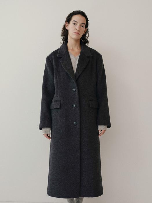 TVW CASHMERE SINGLE BREASTED COAT_2COLORS
