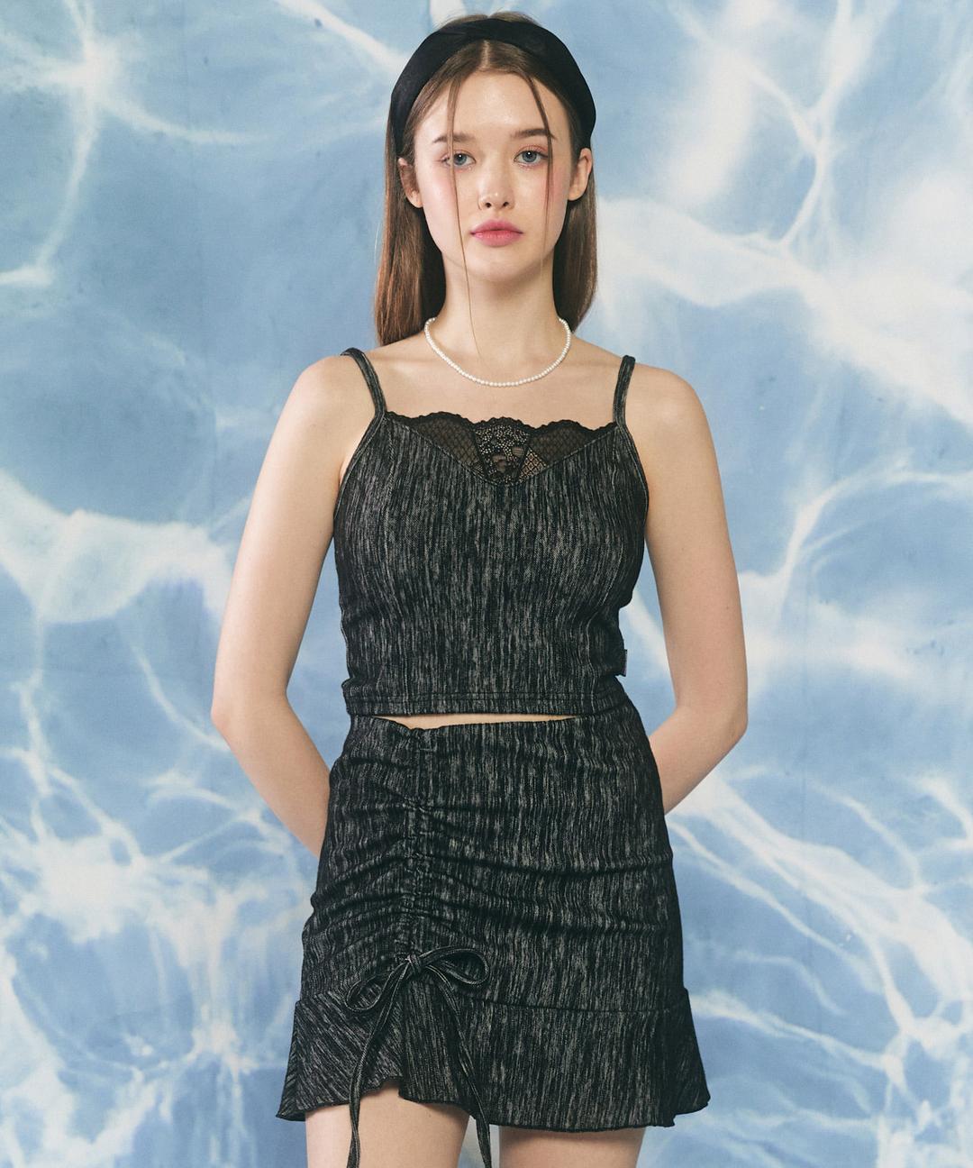 소피아 레이스 탑 [BLACK]