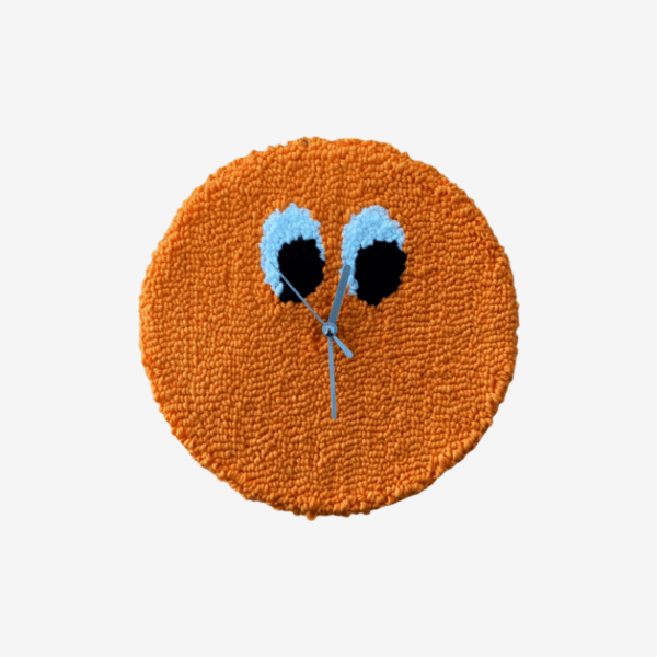 아애우 | 스마일 무소음 터프팅 벽시계 (smile silent tufting wall clock)