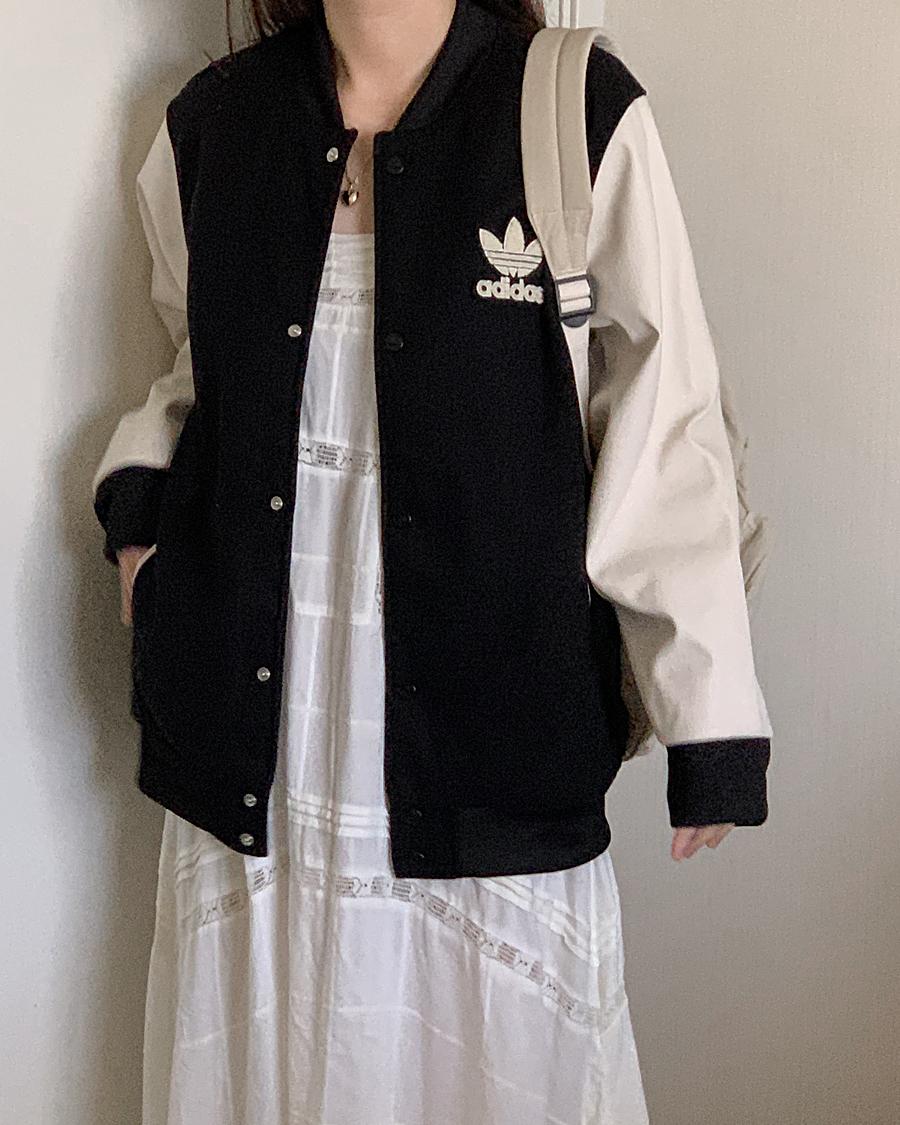 아디다스 여성 키즈 아디컬러 바시티 야구점퍼 2컬러