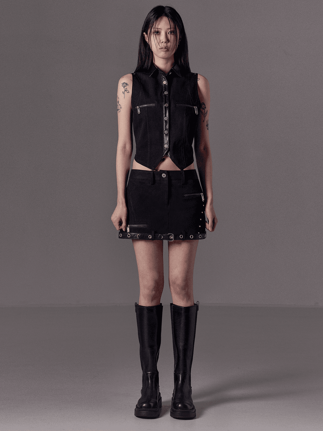 project - eyelet skirt