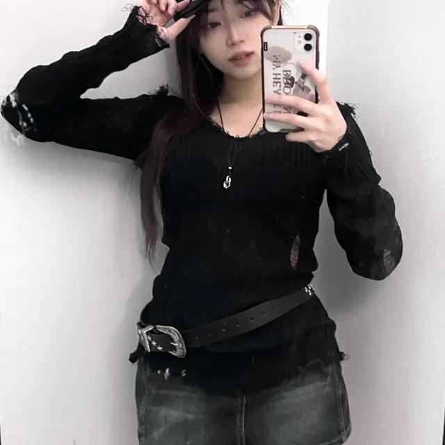 Y2k vintage grunge knit