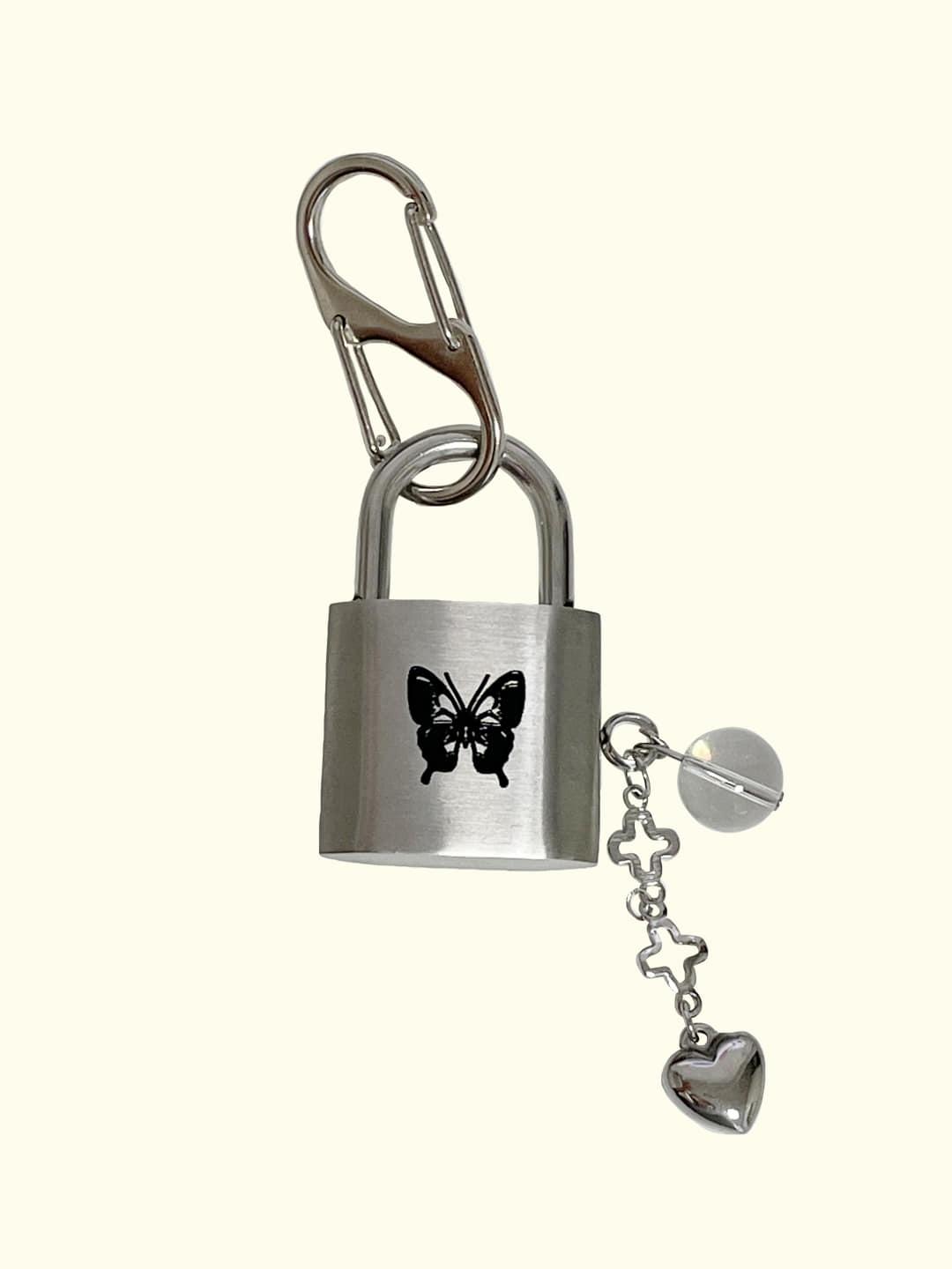 lock butterfly keyring