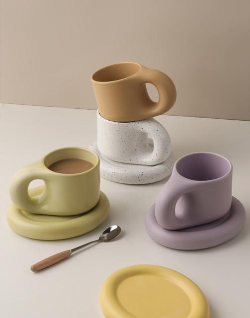 Pebble Mug and Plate Set 페블 머그컵 접시 세트