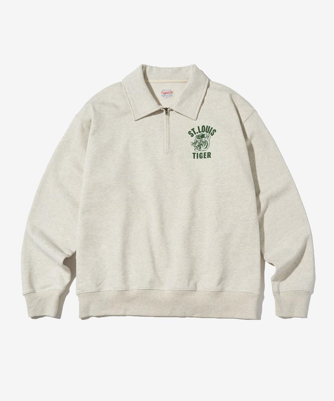 V.S.C HALF ZIP SWEAT(ST.LOUIS)_1%OATMEAL
