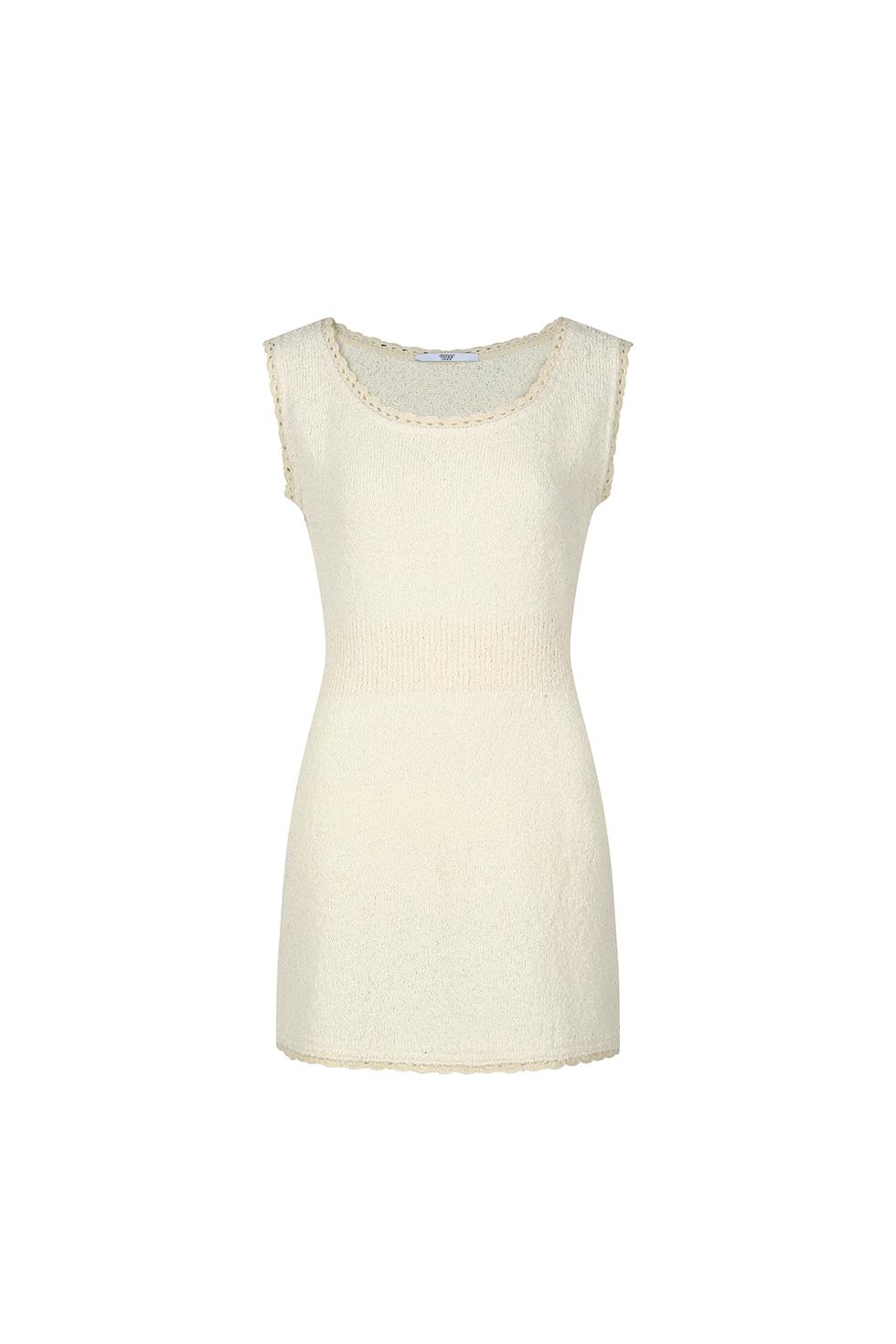 TERRY KNIT DRESS - IVORY