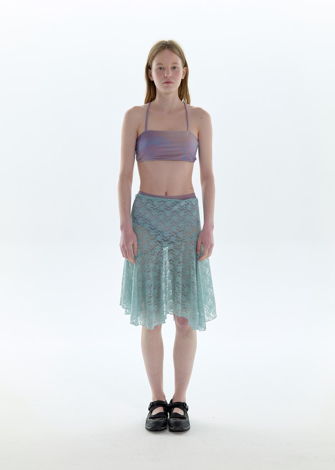 Floral Lace Skirt_Sky Blue