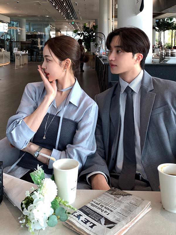 보일 실키 드레이프 스트링 블라우스 / 5color