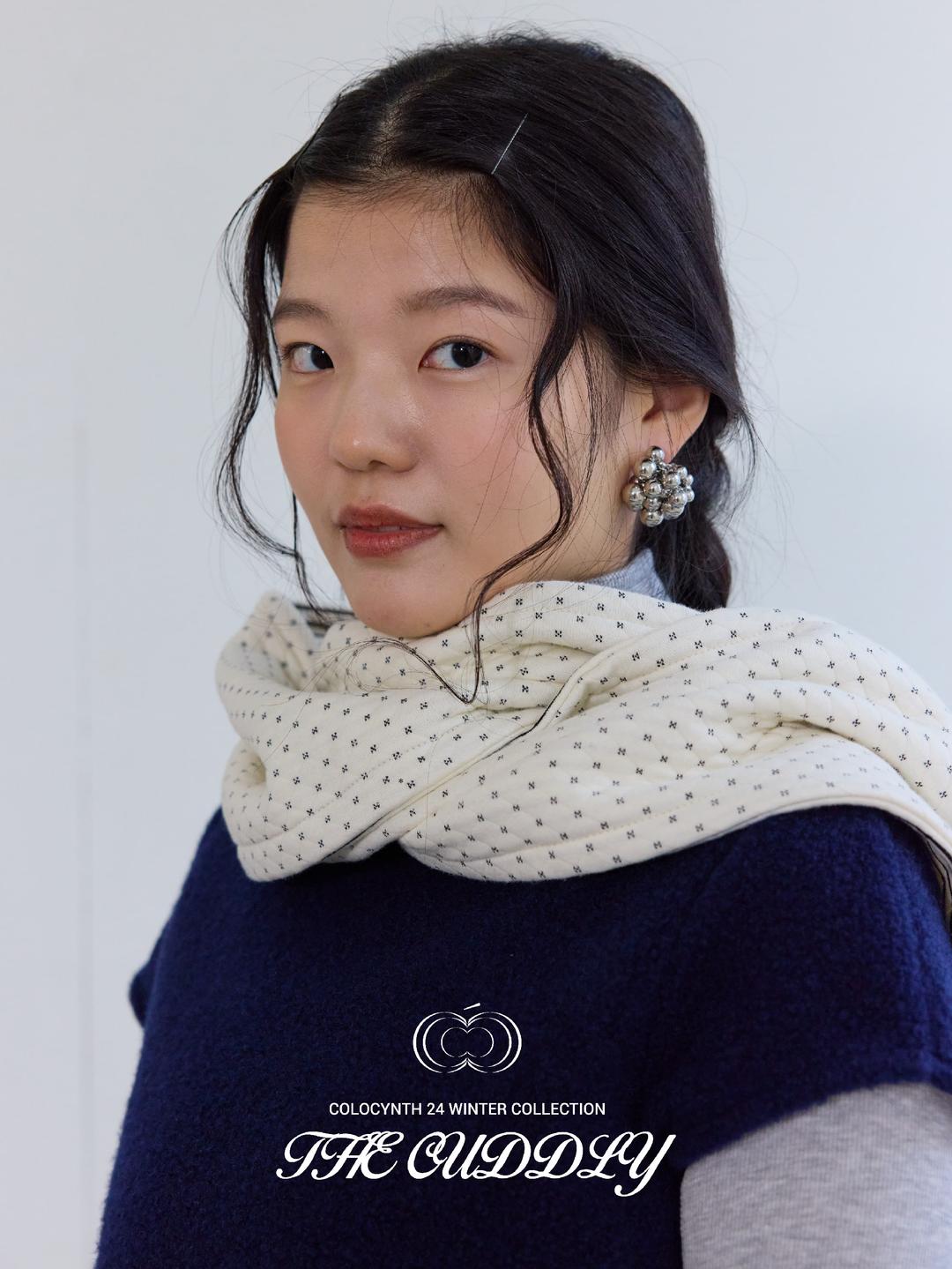 Reversible Fairy Hood Muffler Cream • Stripe