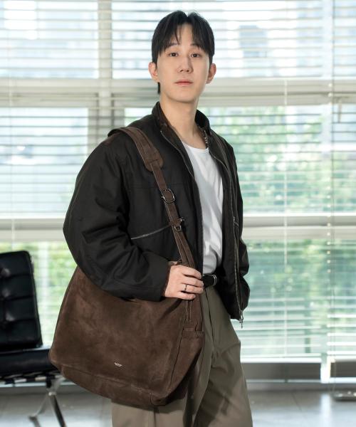 [질스튜어트X삭형] 브라운 이태리 스웨이드 2WAY 숄더백(카드지갑 포함)